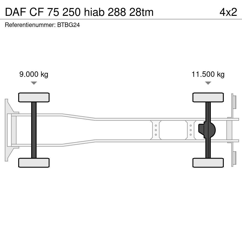 DAF CF 75 250 hiab 288 28tm Visurgājēji celtņi