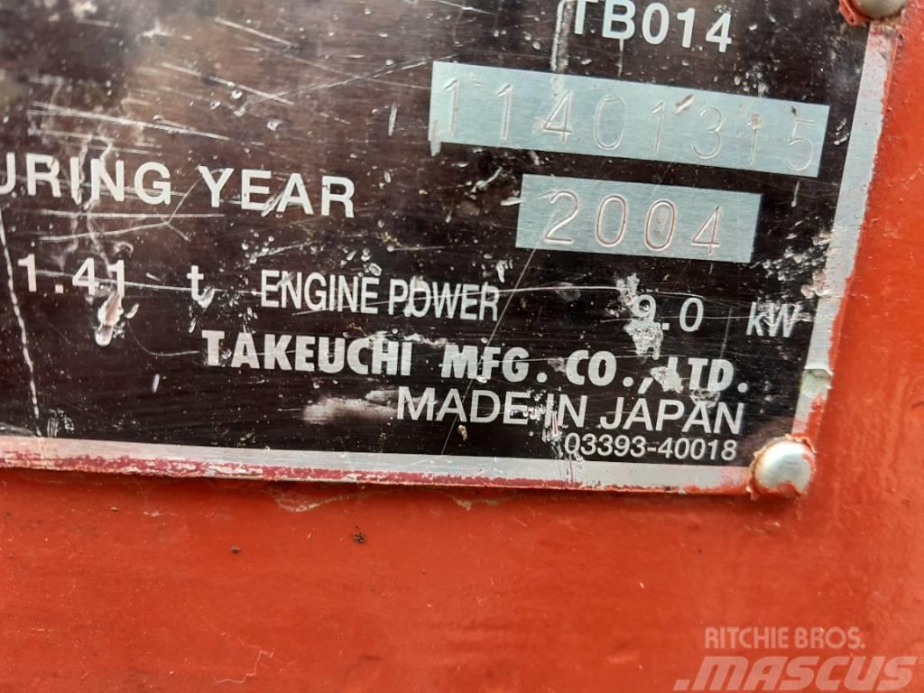 Takeuchi TB014 Mini ekskavatori < 7 t