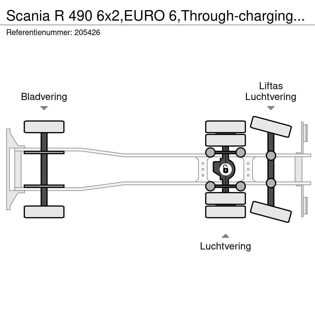 Scania R 490 6x2,EURO 6,Through-charging system,Retarder, Tents