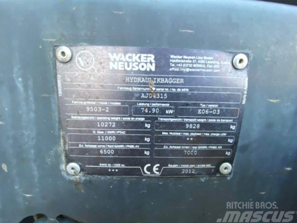Wacker Neuson 9503-2 WD Mobilbagger Klima Löffel MS08 Ekskavatori uz riteņiem