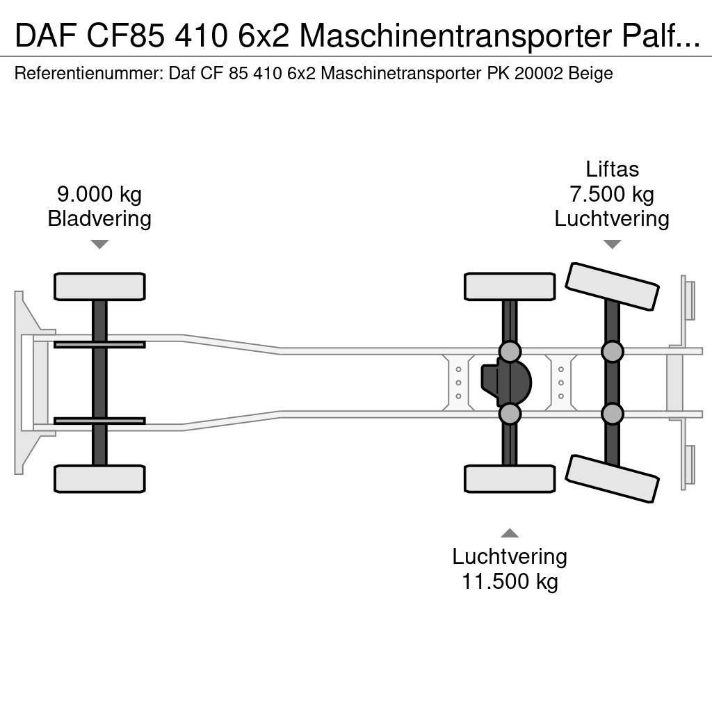 DAF CF85 410 6x2 Maschinentransporter Palfinger PK 200 Evakuatori