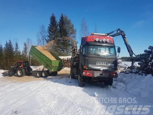 Heinola 1310 RML -Chipper:  SISU 18/630 6x4 -Truck Koksnes šķeldotāji