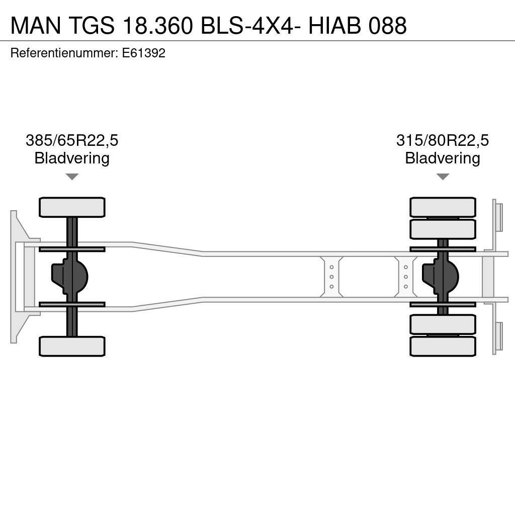 MAN TGS 18.360 BLS-4X4- HIAB 088 Pašizgāzējs