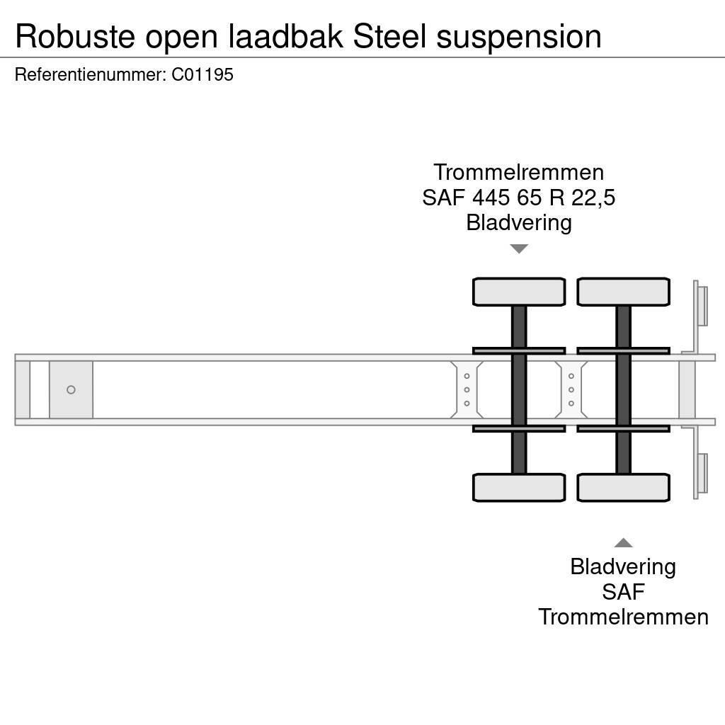 Robuste open laadbak Steel suspension Tents treileri
