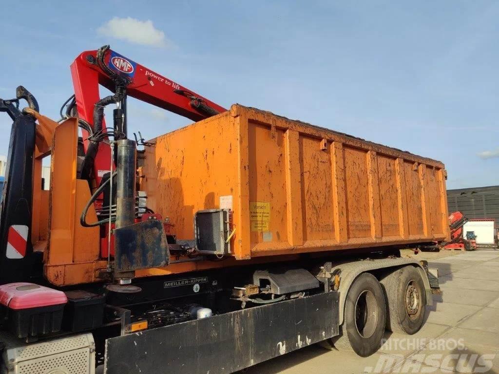 HMF kraan 1244 Z2 op container / afzetcontainer met kr Preču konteineri