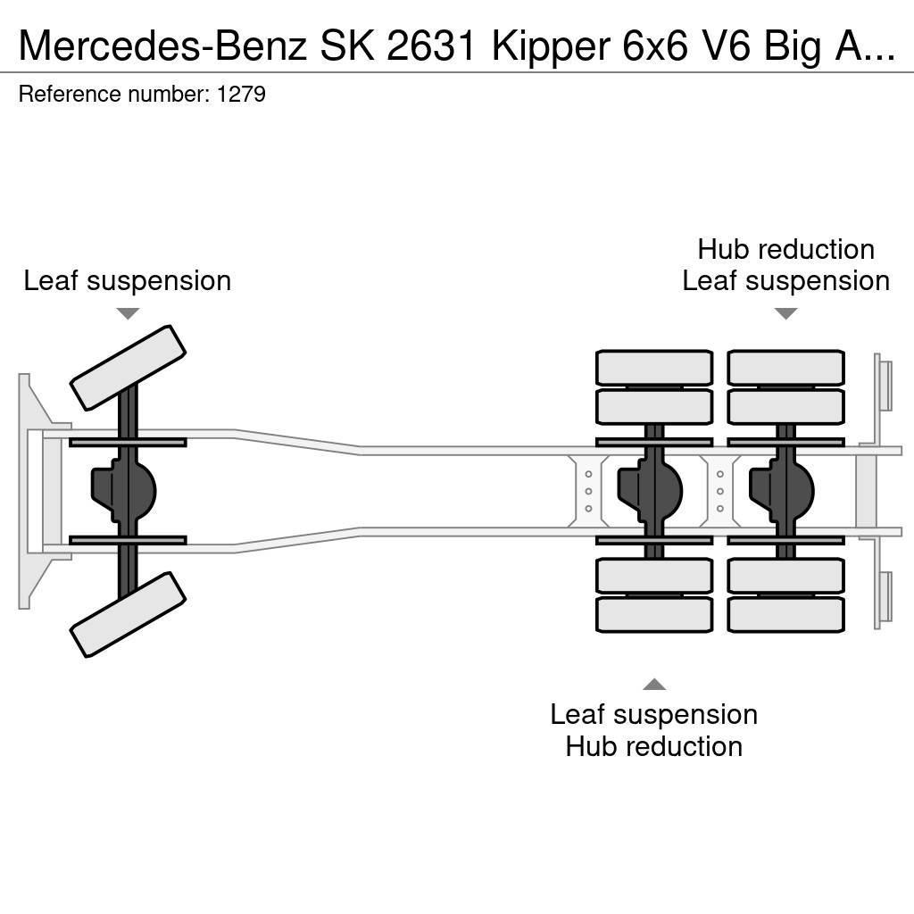 Mercedes-Benz SK 2631 Kipper 6x6 V6 Big Axle's Auxilery Top Cond Pašizgāzējs