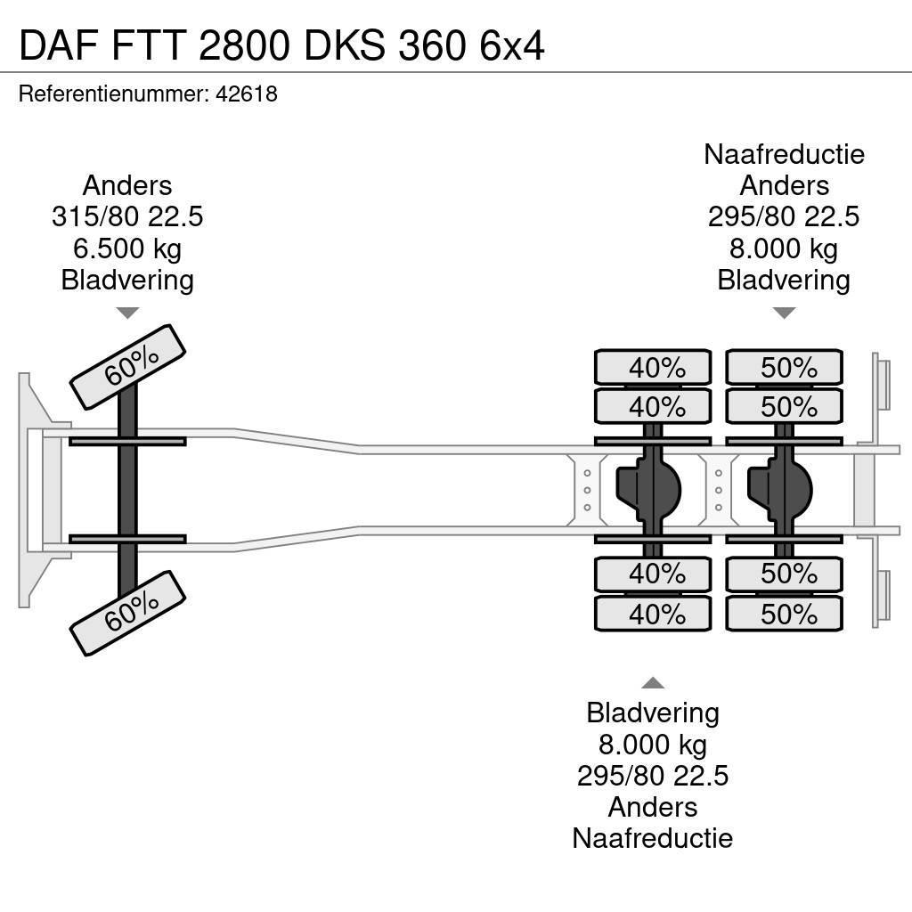 DAF FTT 2800 DKS 360 6x4 Evakuators ar manipulatoru