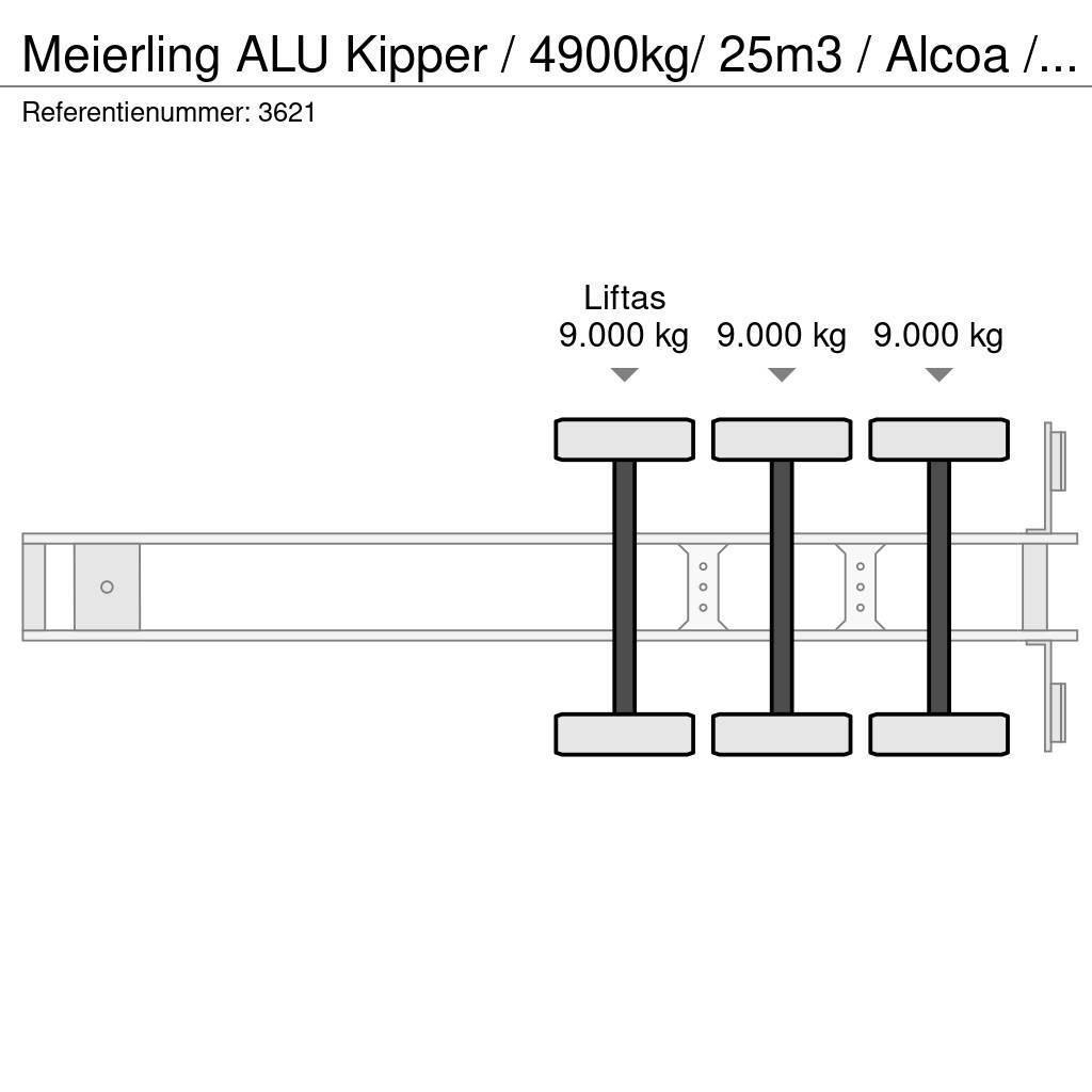 Meierling ALU Kipper / 4900kg/ 25m3 / Alcoa / APK 26-05-2024 Piekabes pašizgāzēji