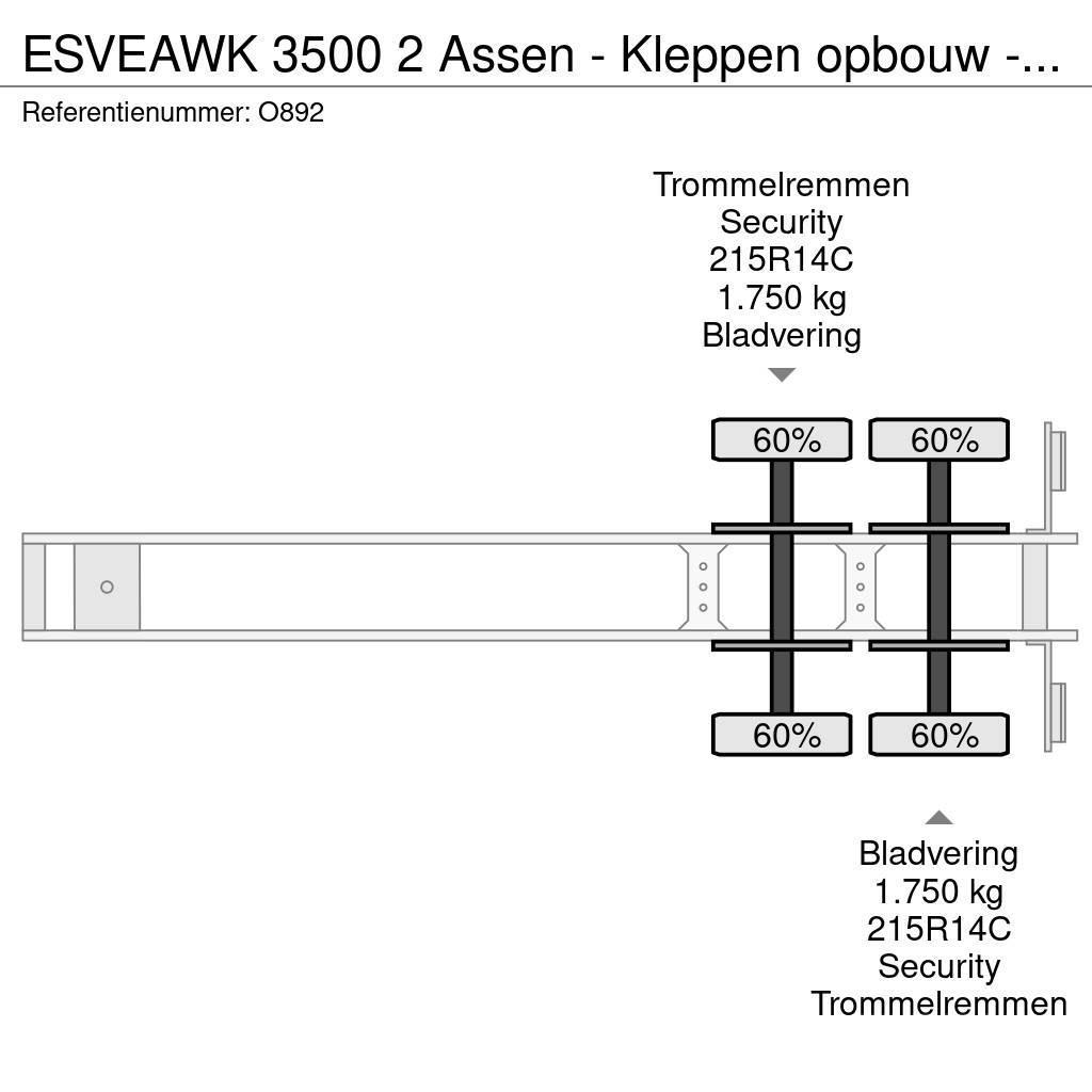 Esve AWK 3500 2 Assen - Kleppen opbouw - FietsVervoer - Noslēgtās piekabes