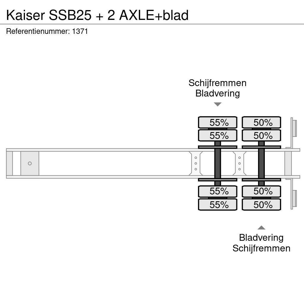 Kaiser SSB25 + 2 AXLE+blad Zemie treileri