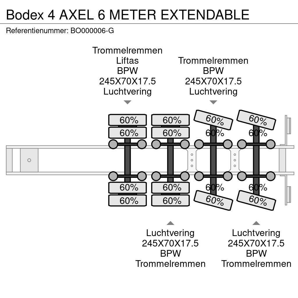 Bodex 4 AXEL 6 METER EXTENDABLE Zemie treileri