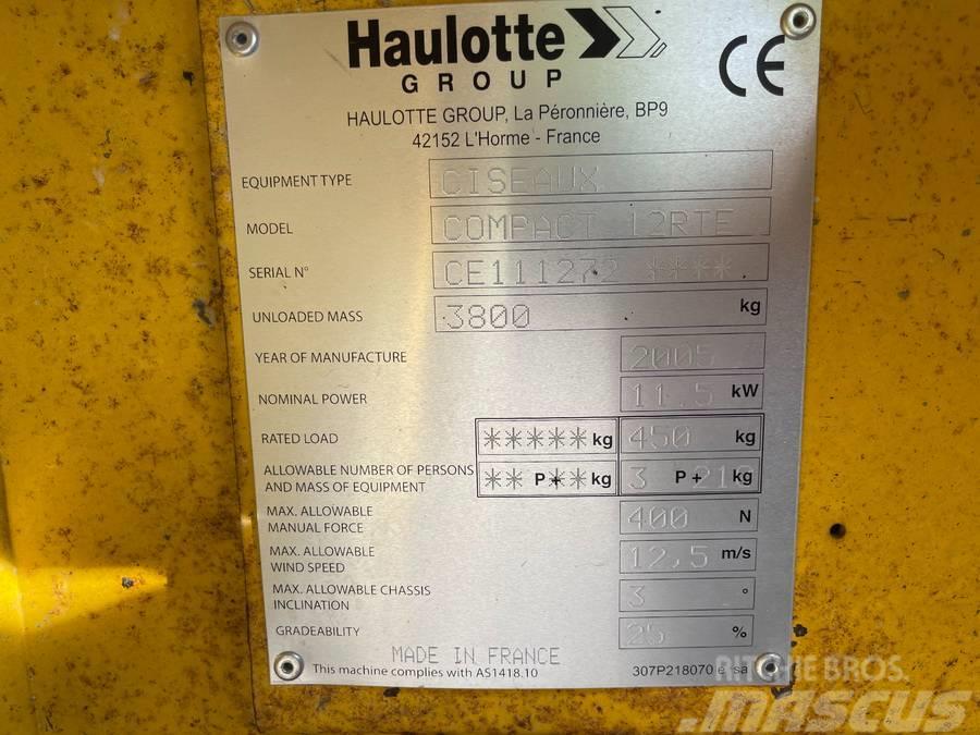 Haulotte Compact 12 RTE Šķerveida pacēlāji