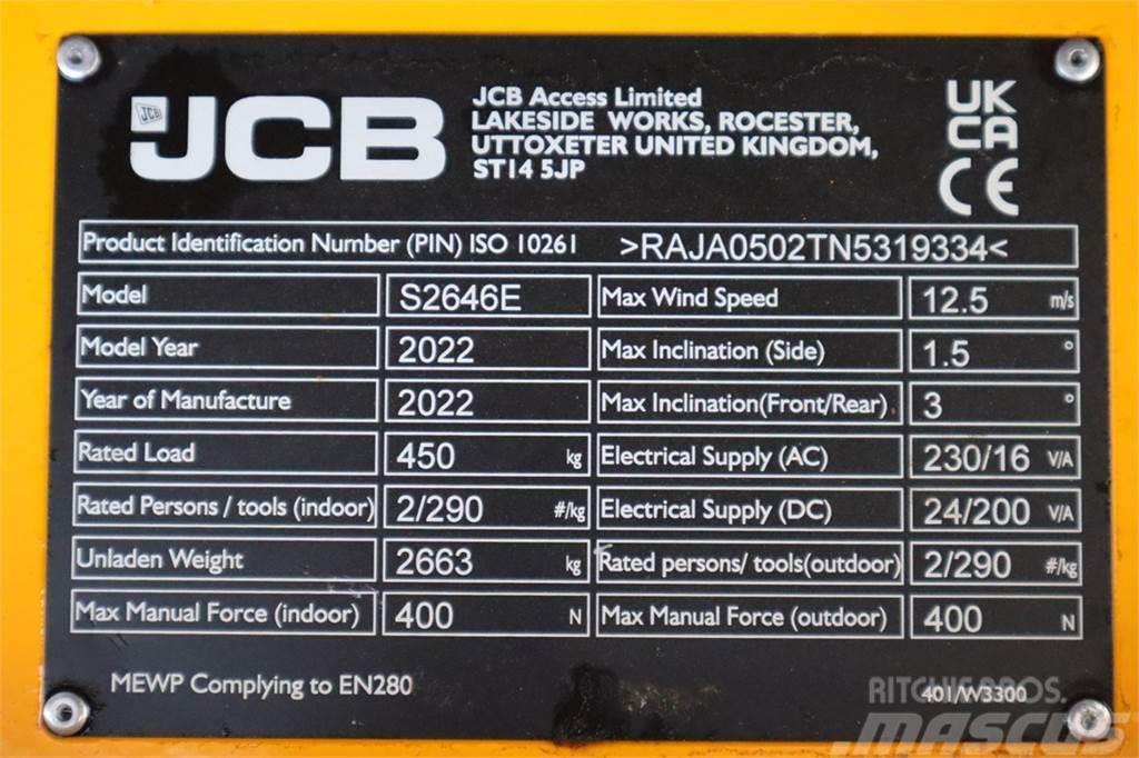 JCB S2646E Valid inspection, *Guarantee! New And Avail Šķerveida pacēlāji