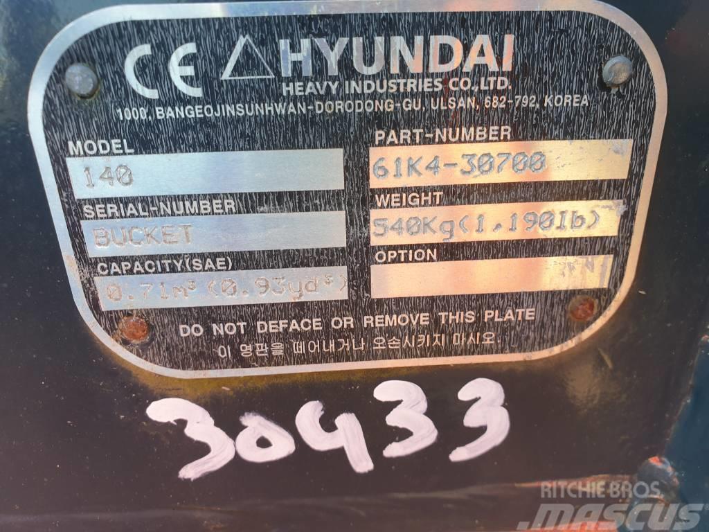 Hyundai Excavator Bucket, 61K4-30700, 140 Kausi