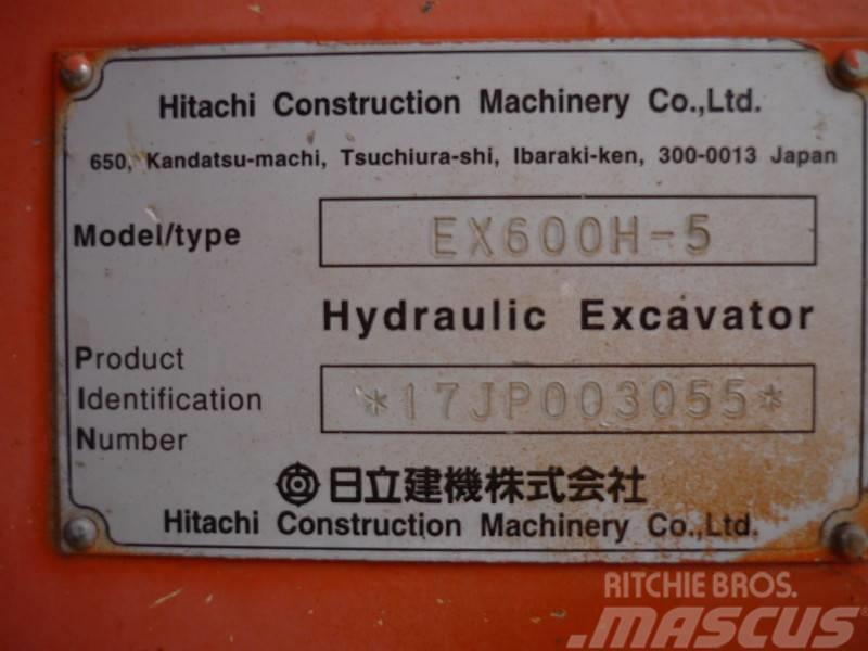 Hitachi EX 600 H-5 Kāpurķēžu ekskavatori