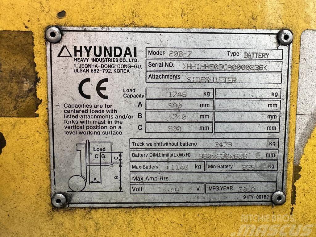 Hyundai 20 B 7 Elektriskie iekrāvēji