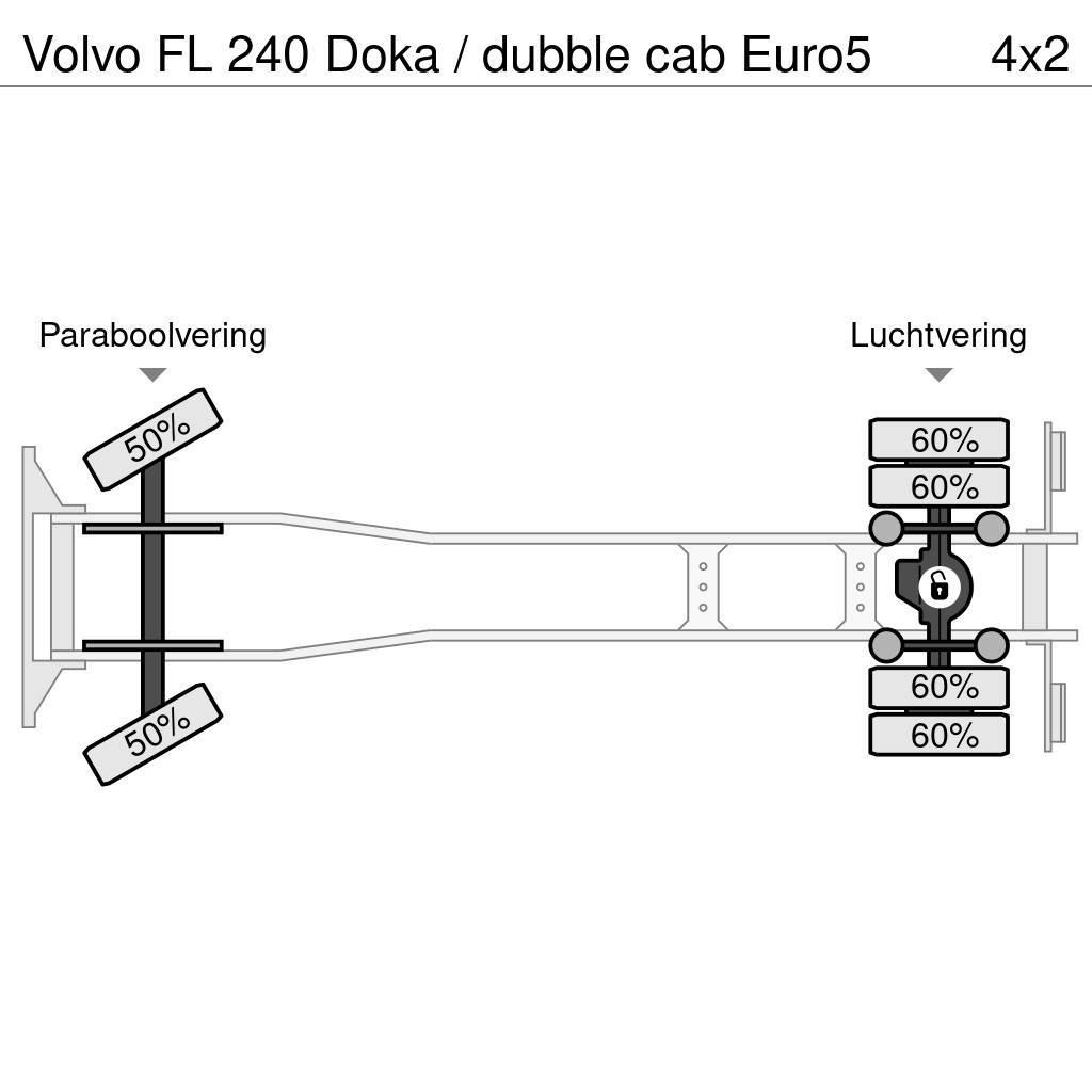Volvo FL 240 Doka / dubble cab Euro5 Evakuators ar manipulatoru