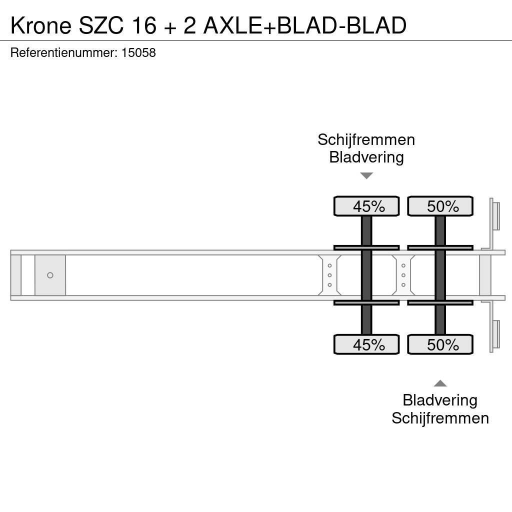 Krone SZC 16 + 2 AXLE+BLAD-BLAD Konteinertreileri