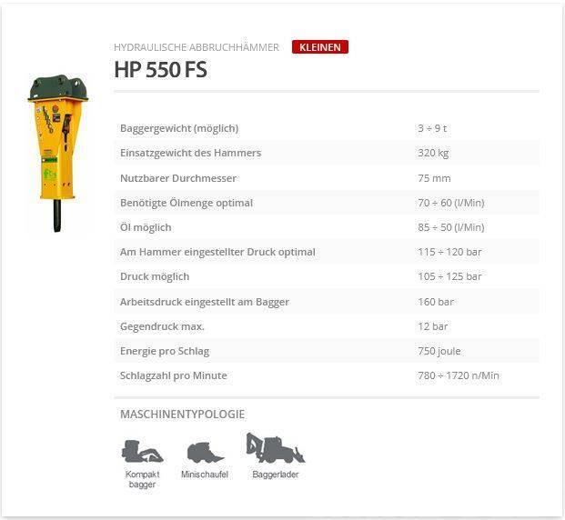 Indeco HP 550 FS Āmuri/Drupinātāji