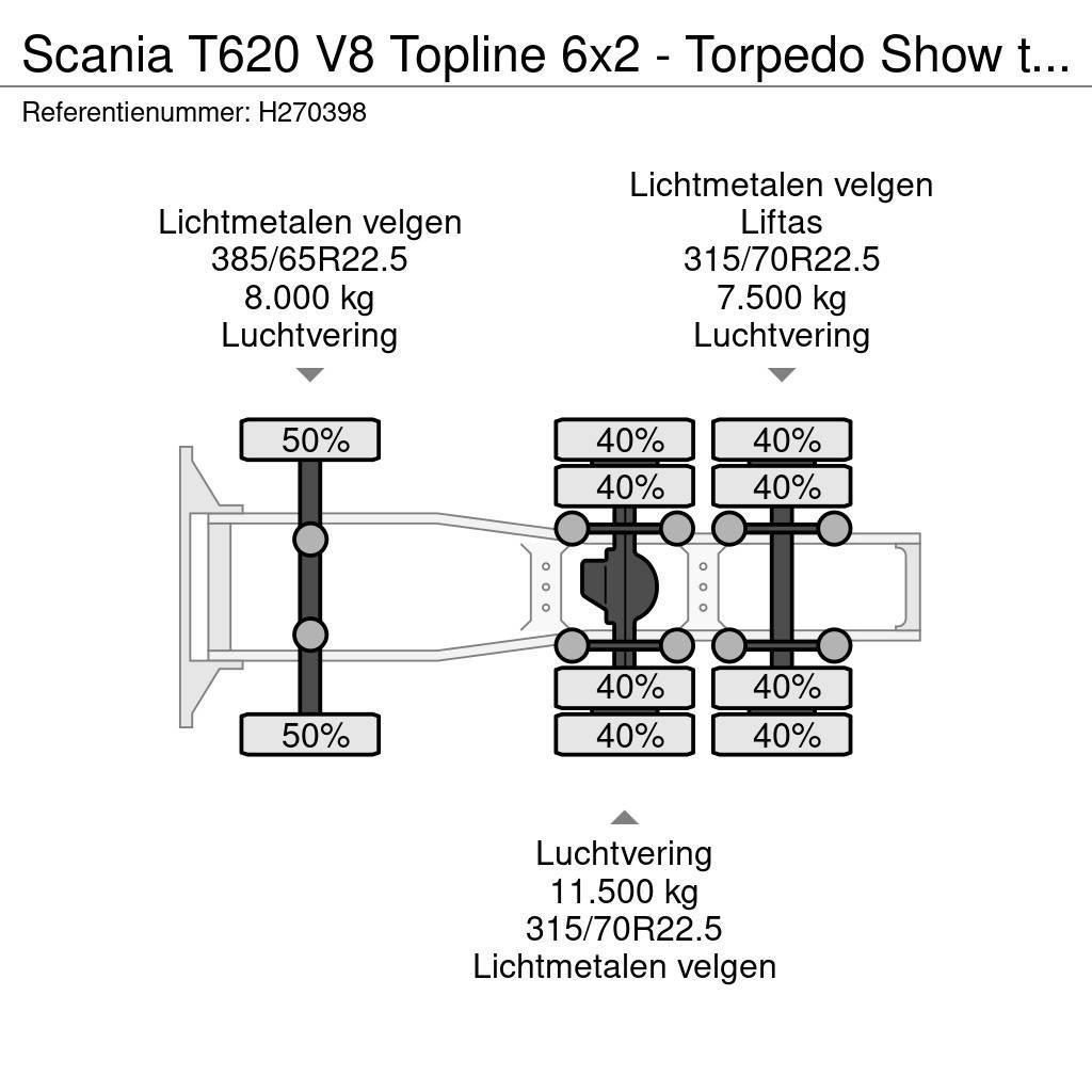 Scania T620 V8 Topline 6x2 - Torpedo Show truck - Custom Vilcēji