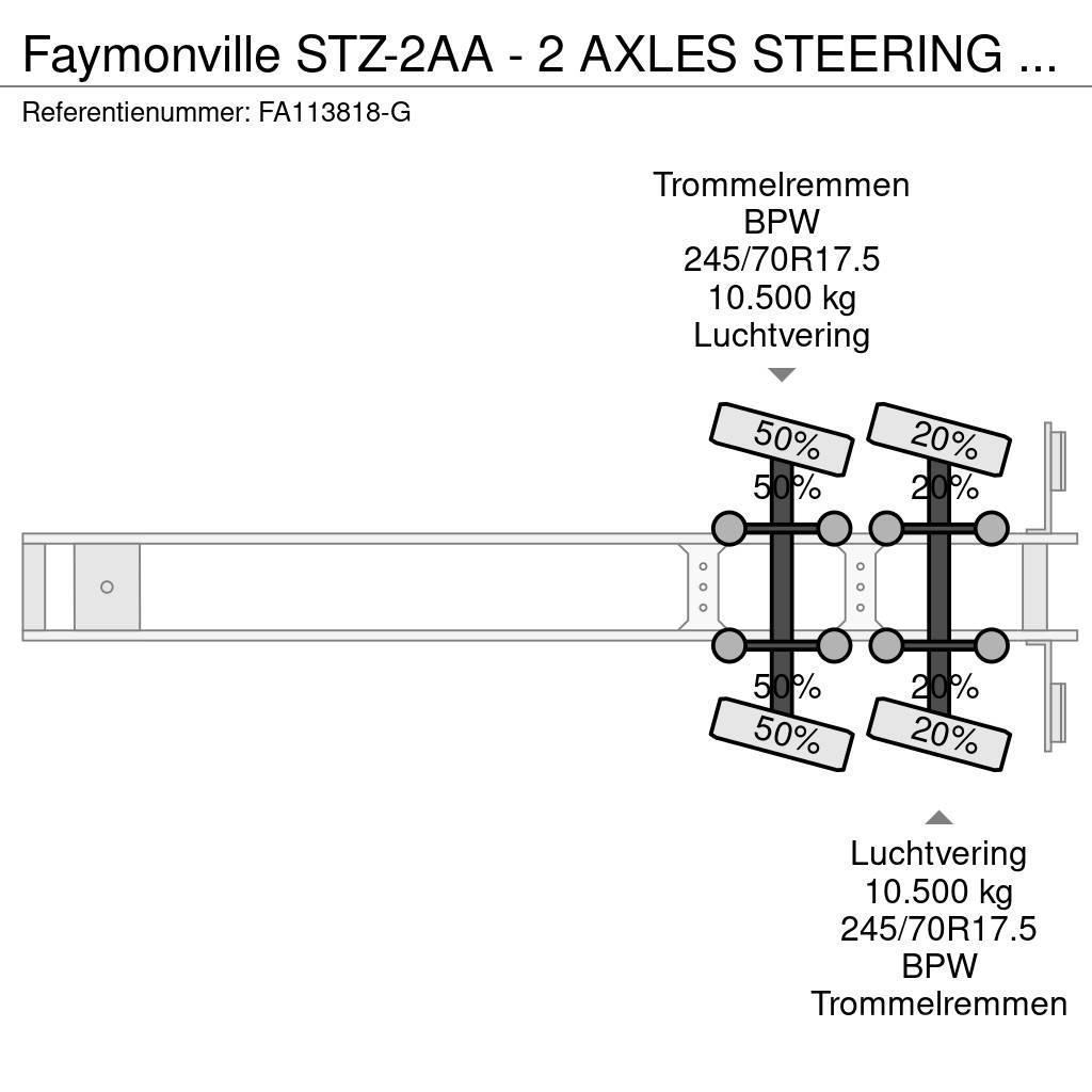 Faymonville STZ-2AA - 2 AXLES STEERING - BED: 7,40 + 3,55 METE Zemie treileri