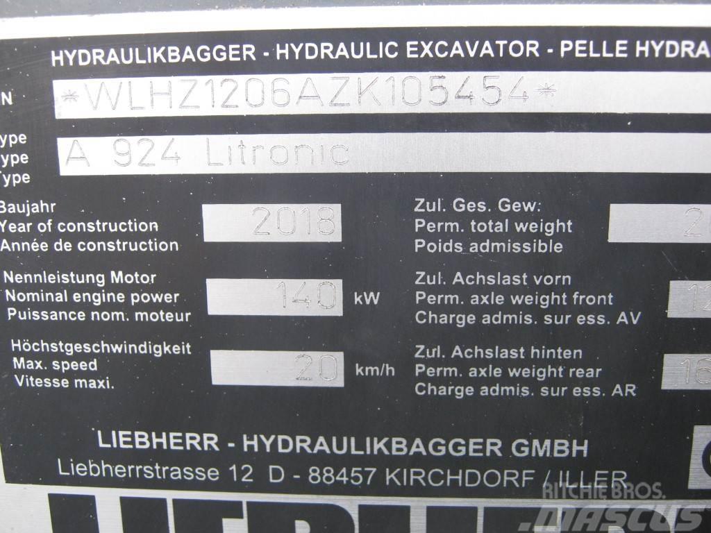 Liebherr A 924 Litronic Ekskavatori uz riteņiem