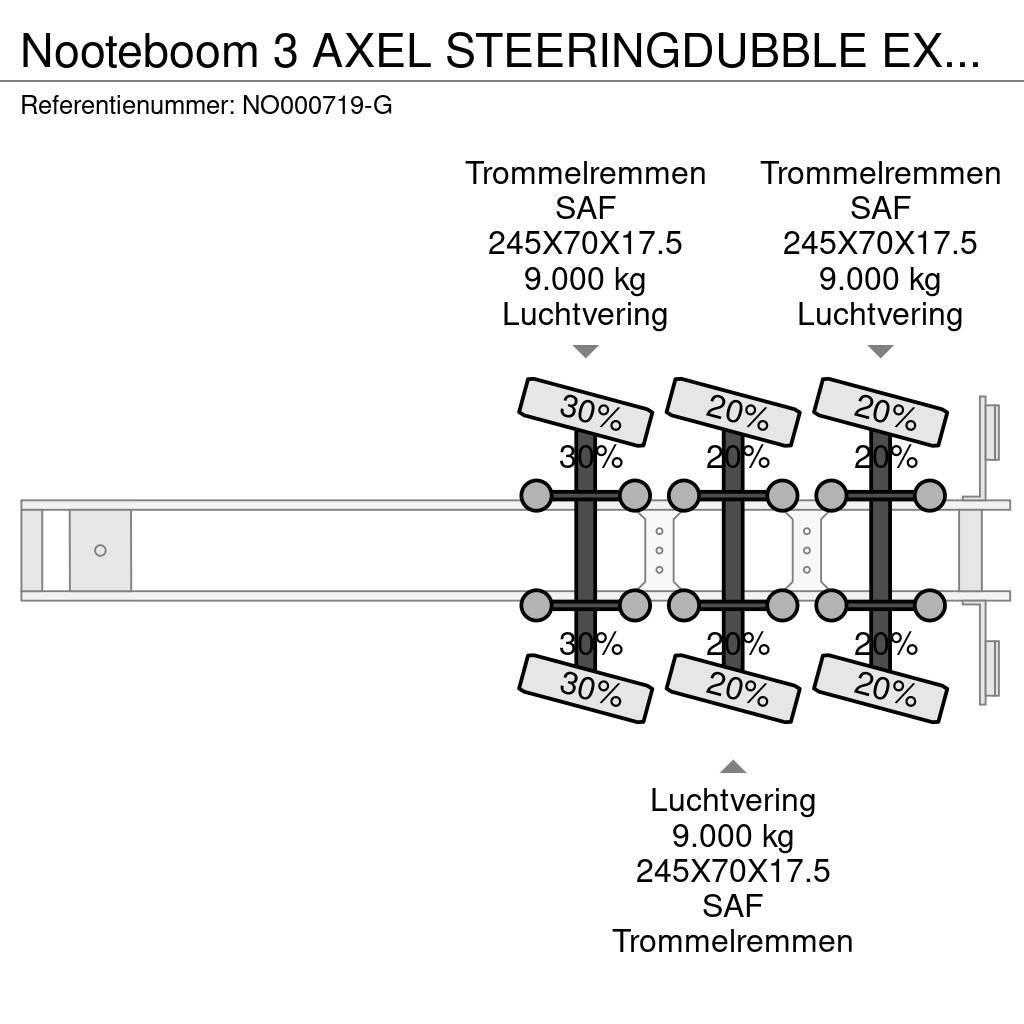 Nooteboom 3 AXEL STEERINGDUBBLE EXTENDABLE 2 X 5,5 METER Zemie treileri