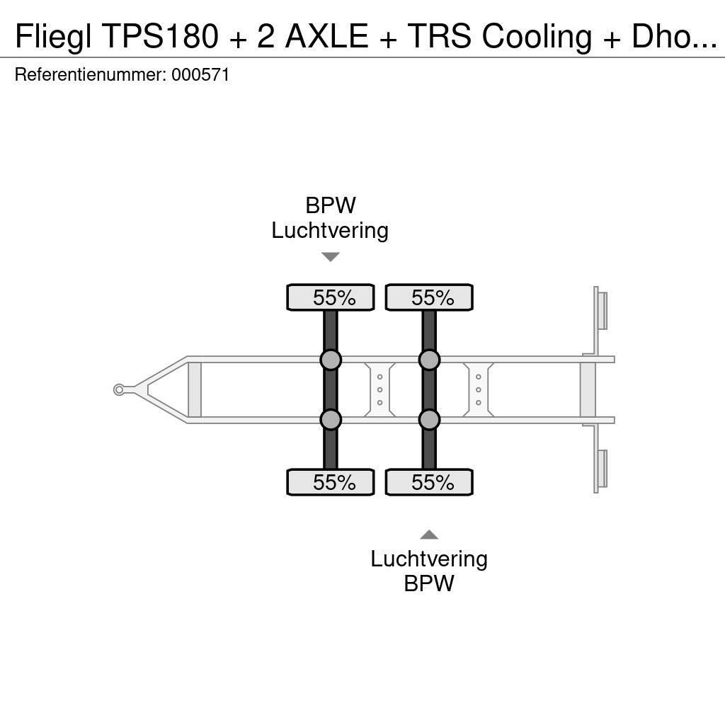 Fliegl TPS180 + 2 AXLE + TRS Cooling + Dhollandia Lift Treileri ar ar temperatūras kontroli