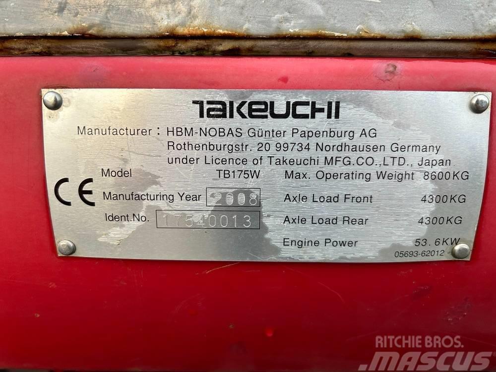 Takeuchi TB175W Vidēja lieluma ekskavatori 7 t - 12 t