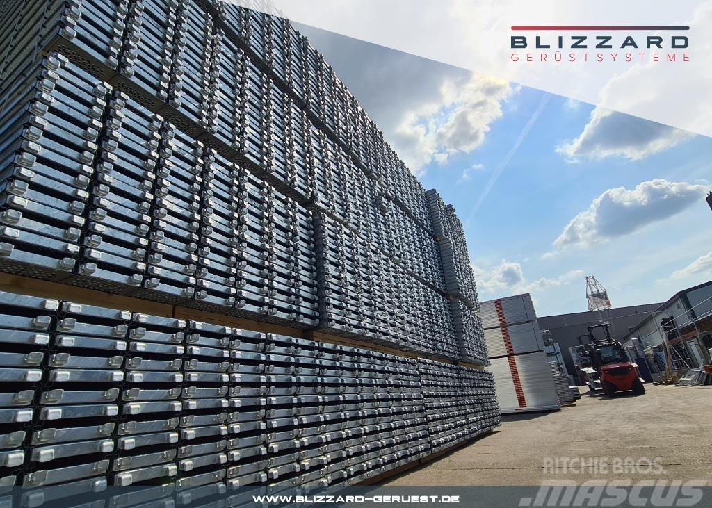  163 m² neues Fassadengerüst mit Stahlböden Blizzar Sastatņu aprīkojums