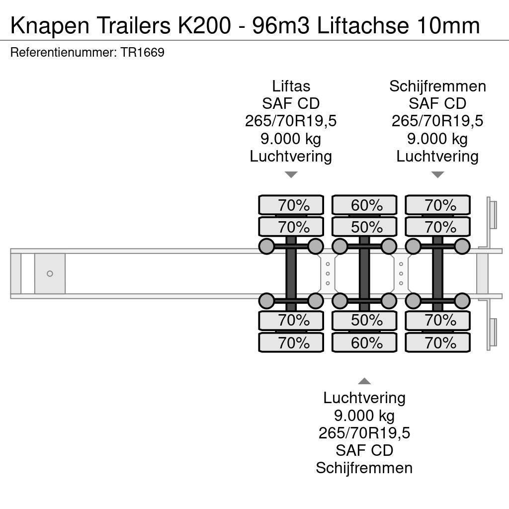 Knapen Trailers K200 - 96m3 Liftachse 10mm Kustīgo grīdu puspiekabes
