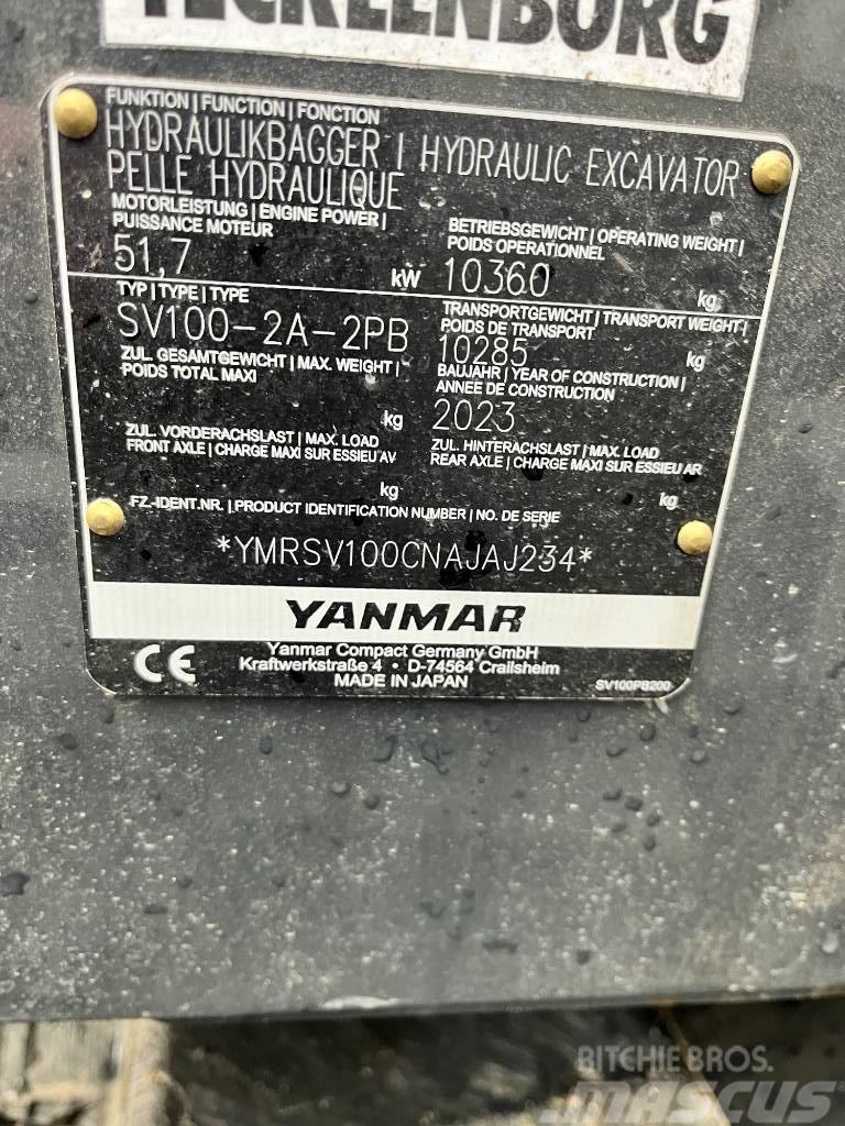 Yanmar SV100-2A 2PB Verstellausleger Powertilt HS08 Vidēja lieluma ekskavatori 7 t - 12 t