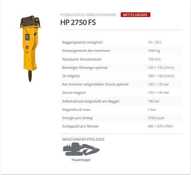 Indeco HP 2750 FS Āmuri/Drupinātāji