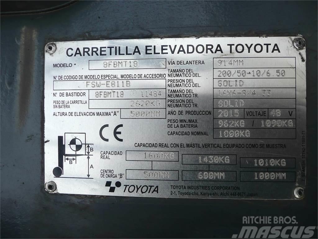 Toyota 8FBMT18 Elektriskie iekrāvēji