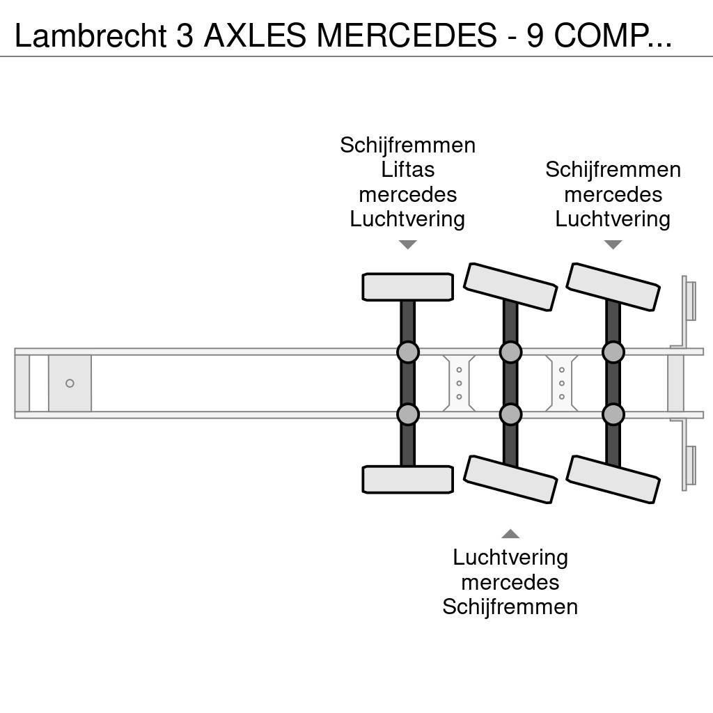  Lambrecht 3 AXLES MERCEDES - 9 COMPARTMENTS - FOOD Autocisternas