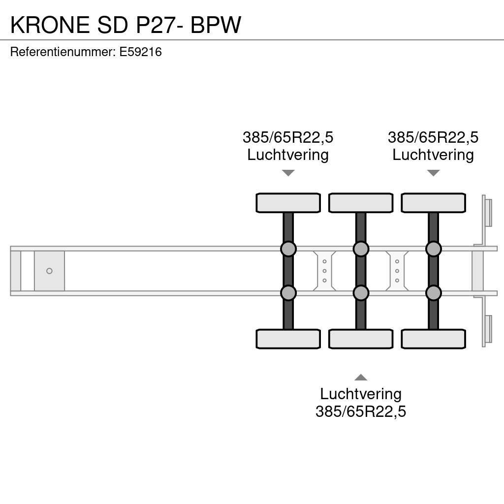 Krone SD P27- BPW Noslēgtās piekabes