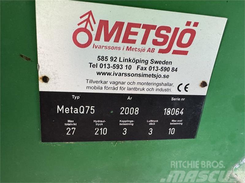 Metsjö MetaQ 75 Skiftelandsvogn Standarta piekabes