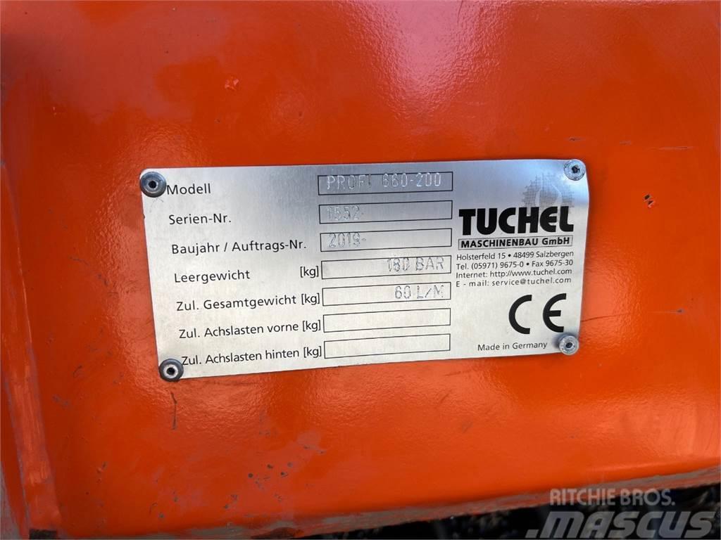 Tuchel Profi 660 kost - 200 cm. bred / Opsamler - kasse - Iekrāvēji uz riteņiem