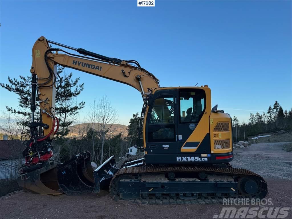 Hyundai HX145lcr Tracked excavator w/ 3 buckets and tilt Kāpurķēžu ekskavatori