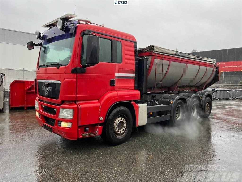 MAN TGS 35.480 asphalt truck 8x4 w/ hydraulic canopy a Citi