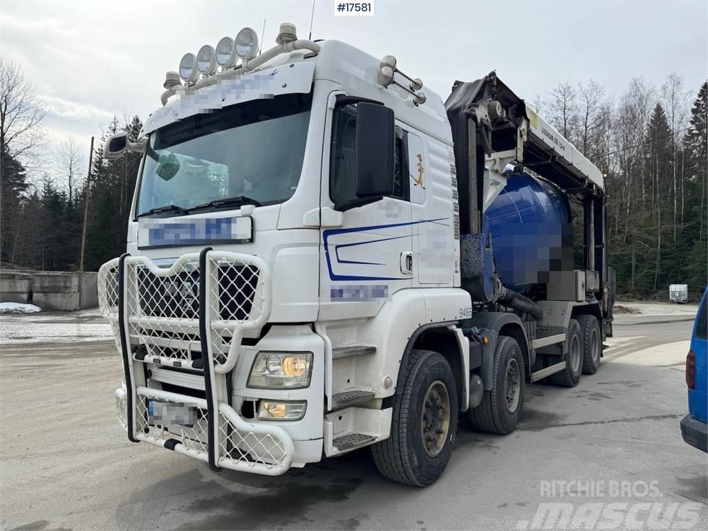 MAN TGS 35.540 8x4 concrete truck with band WATCH VIDE Betonvedēji