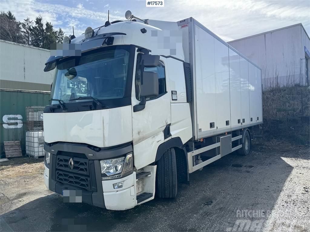 Renault T380 4x2 box truck w/ full side opening and liftin Furgons