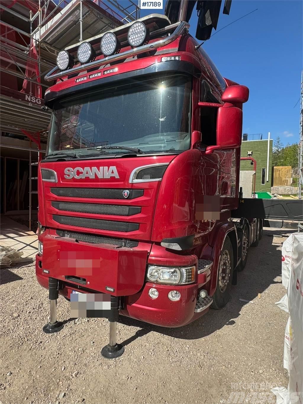 Scania R520 combi truck w/ 92 t/m Palfinger crane. Jib an Smagās mašīnas ar celtni