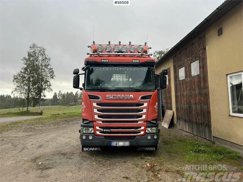Scania R560 Timber Truck with trailer and crane Kokvedēji