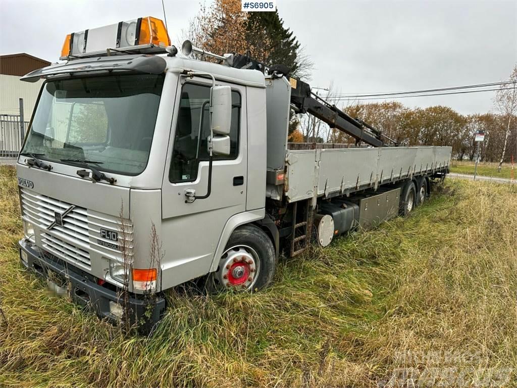 Volvo Crane truck FL10 with long flatbed (Rep. Object) Smagās mašīnas ar celtni