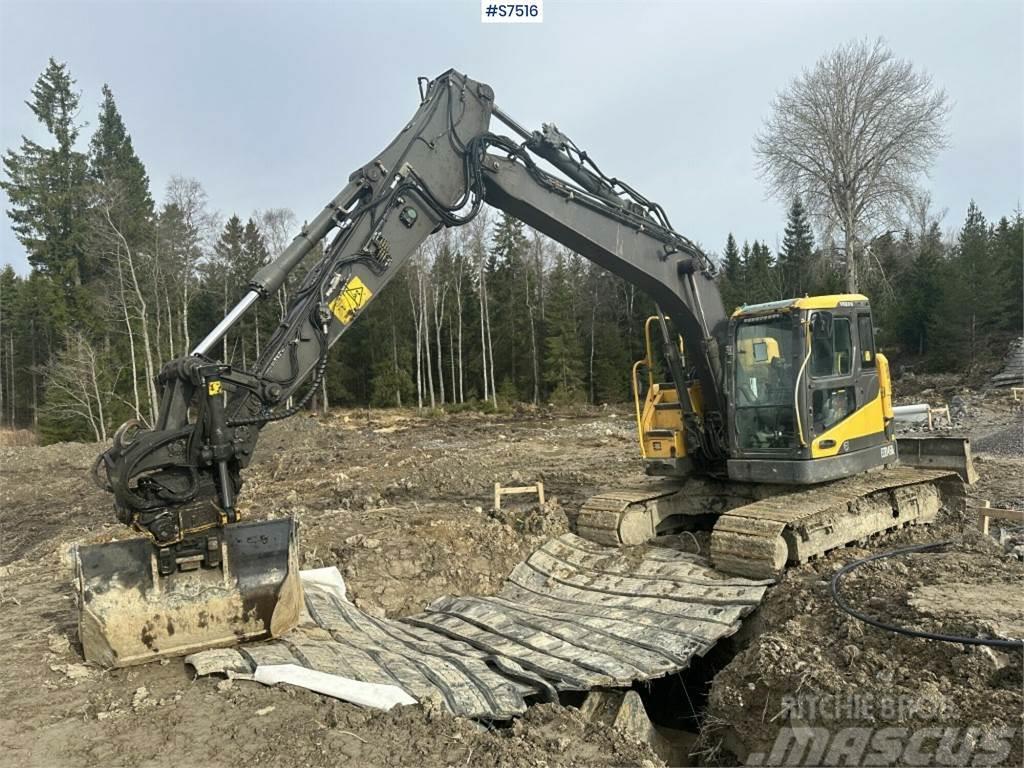 Volvo ECR145DL Crawler excavator with rotor and buckets Kāpurķēžu ekskavatori