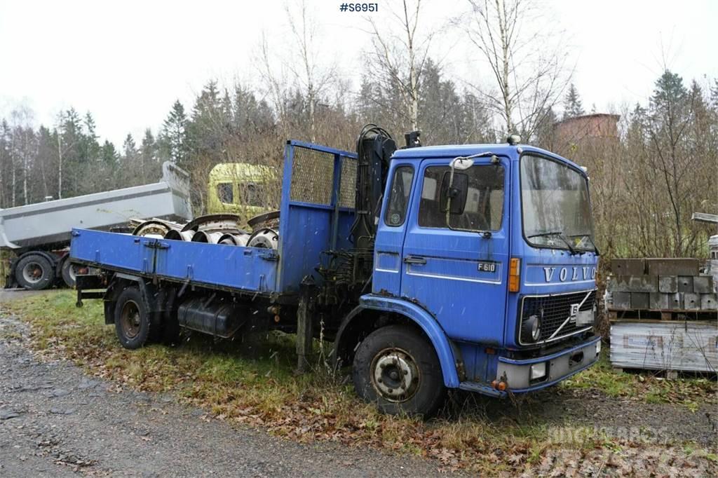 Volvo F610 4x2 Old truck with crane REP.OBJECT Smagās mašīnas ar celtni