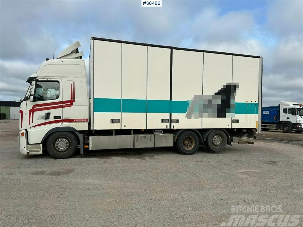 Volvo FH12 6x2 Box truck with opening side and tail lift Furgons