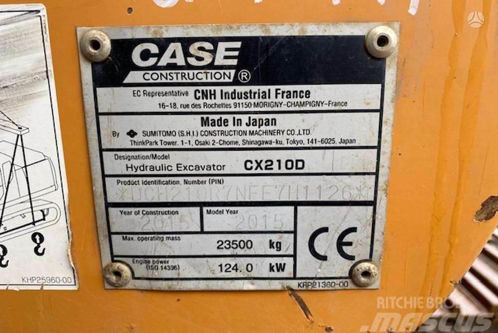 CASE CX210 D garantija 300val Kāpurķēžu ekskavatori