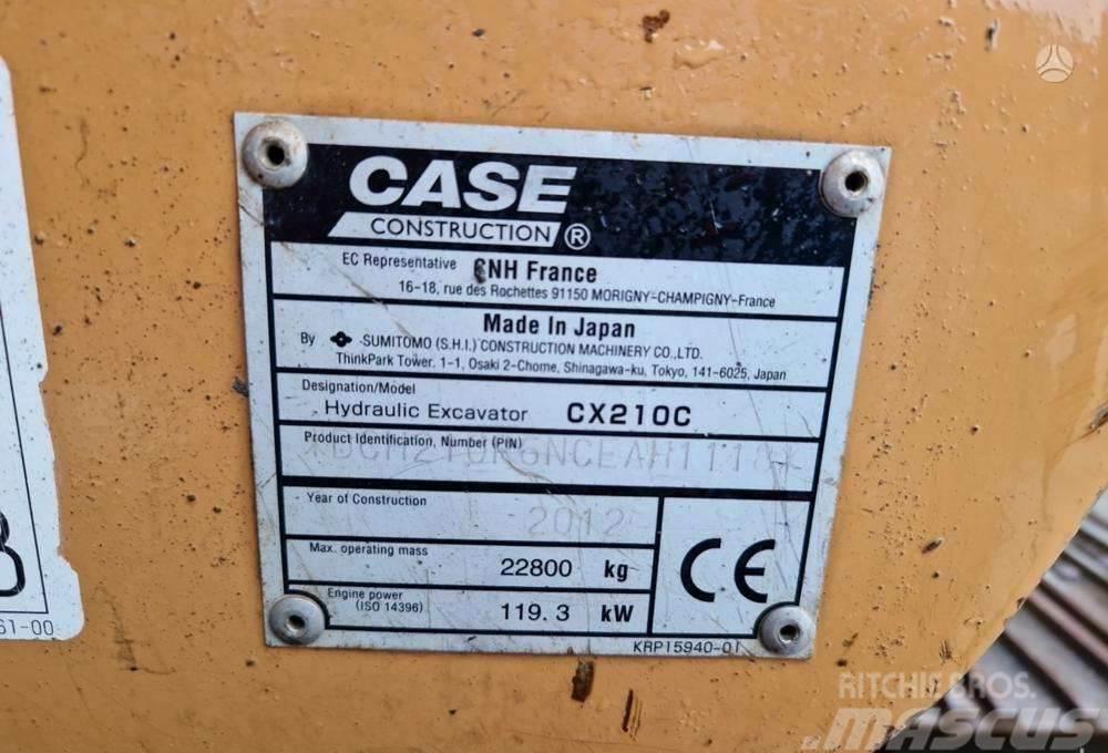 CASE CX210C garantija 300val jau LT Kāpurķēžu ekskavatori